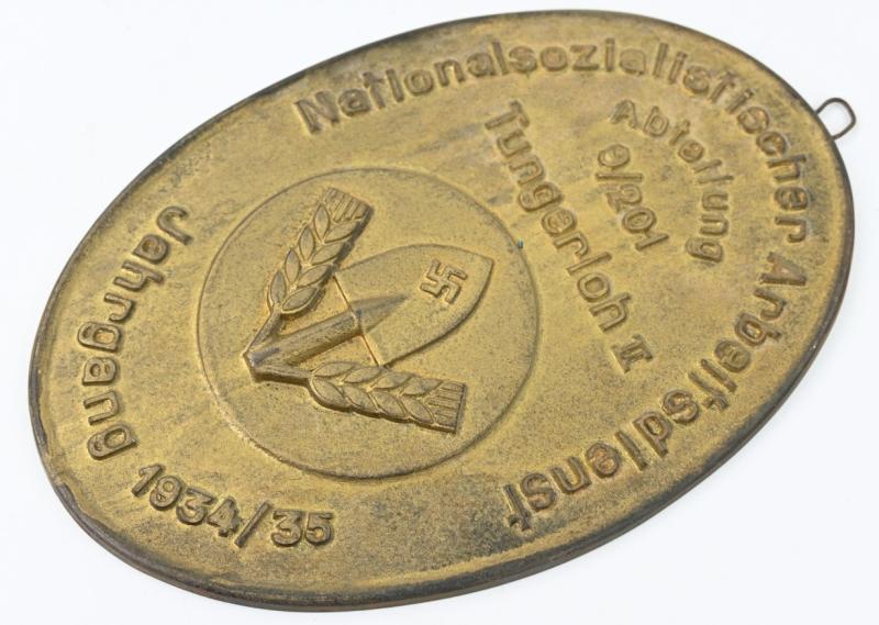 German RAD Wall Plaque Abt. 9/201 Tungerloh II