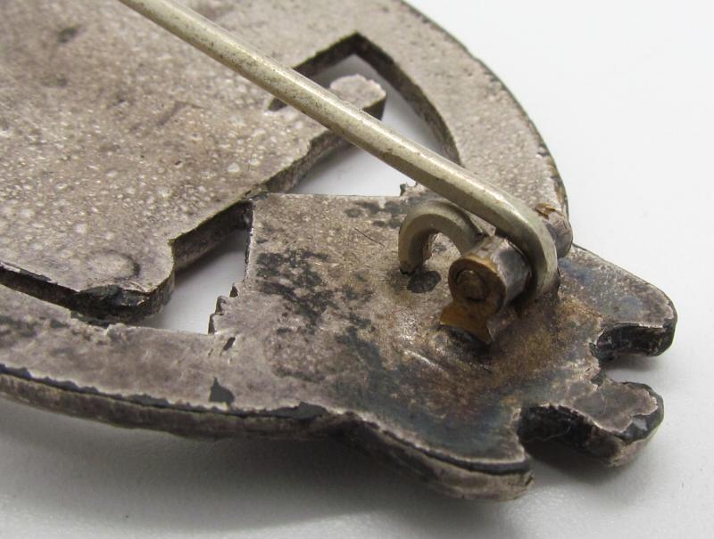 Panzer assault badge in silver "small w" Wurster, Rare