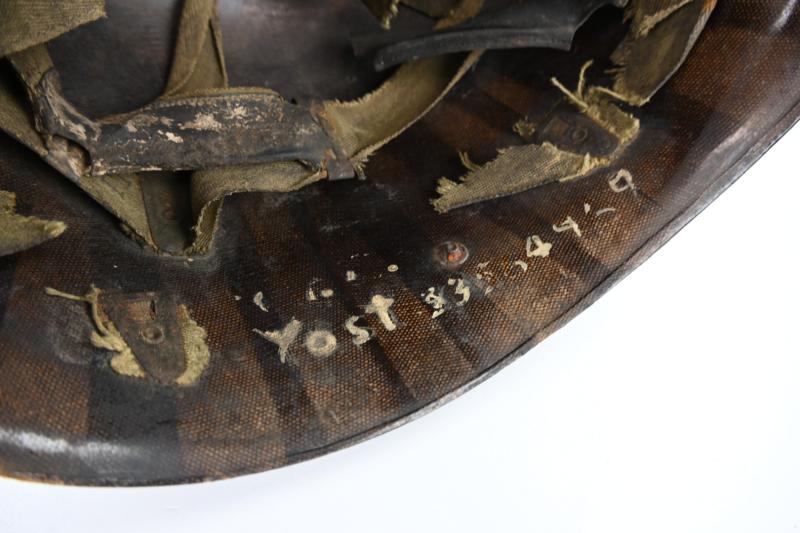 US WW2 Named M1 Helmet Liner '5th Infantry Division'