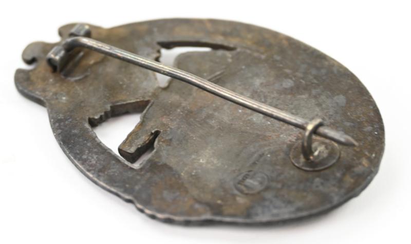 German Panzer Assault Badge in Silver 'Wiedmann'