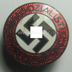 'N.S.D.A.P.'-membership-pin- ie. party-badge (or: 'Parteiabzeichen') showing the makers'-designation:...