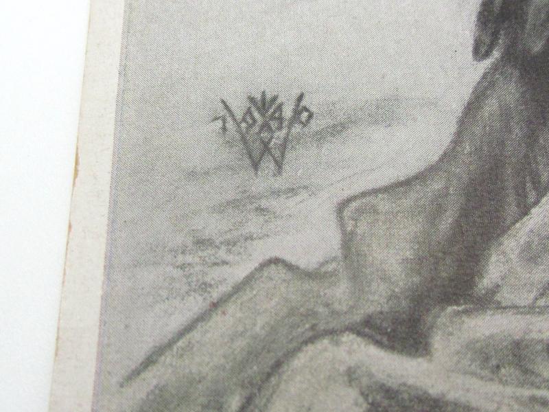 Postcard W. Willrich : Kradmelder einer Panzer - Vorausabteilung