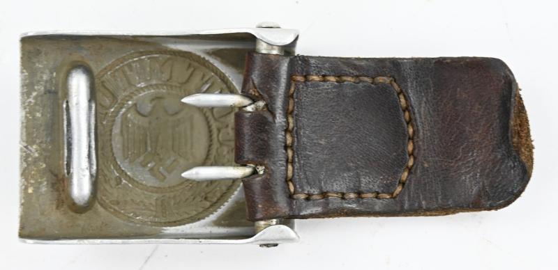 German WH Beltbuckle with leather tab 'St. Merkl'