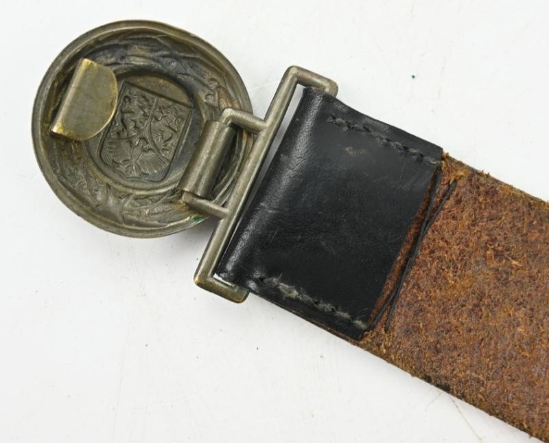 German Third Reich State Police belt & Beltbuckle with mapcase