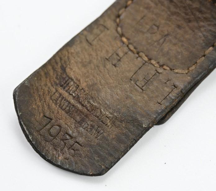 German LW Crankshaft Beltbuckle with Tab 'Otto Oberstein' 1935