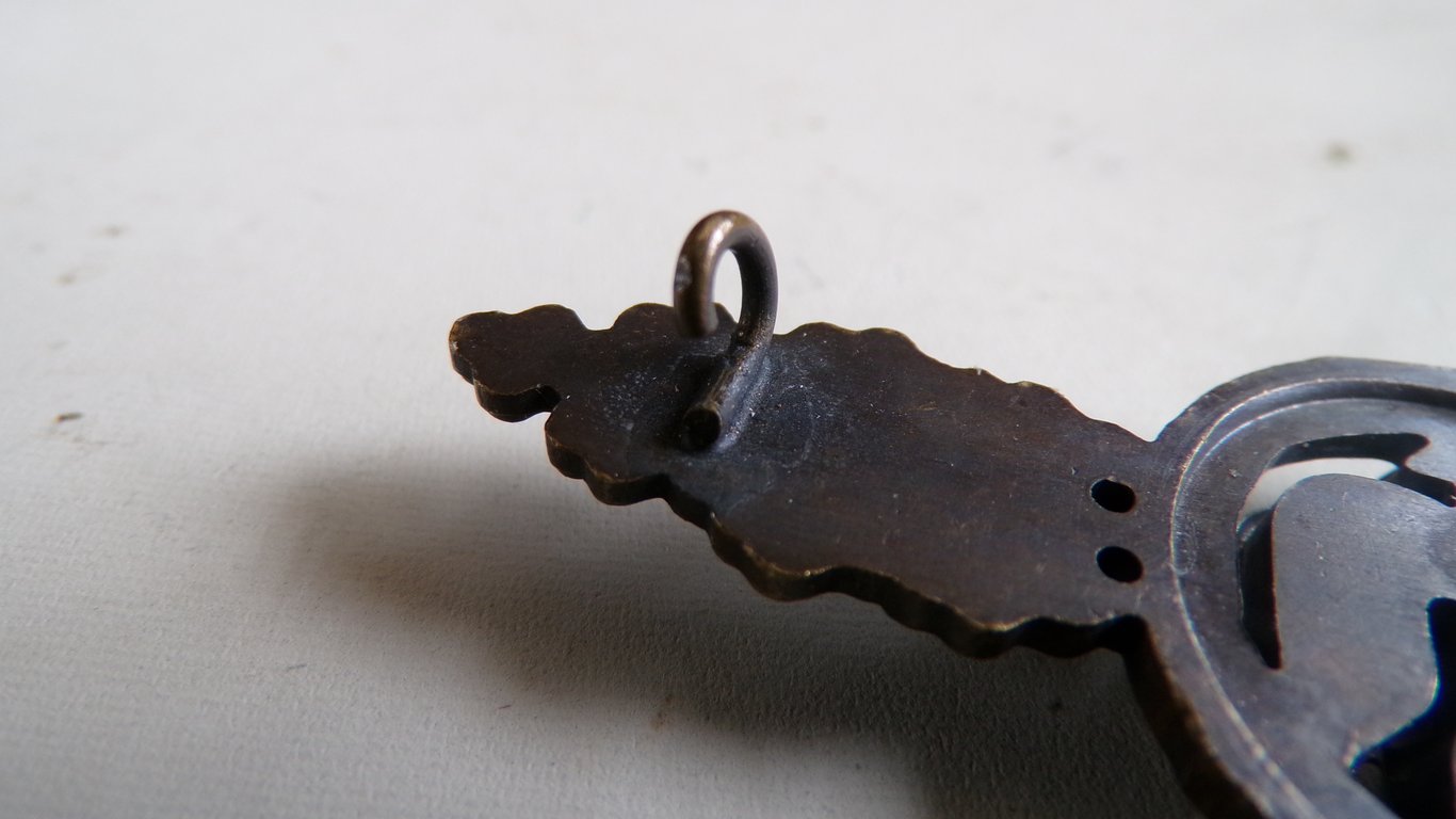Frontflugspange für Jäger in Bronze