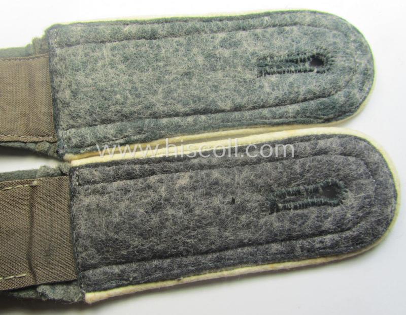 Pair of WH (Heeres), typically 'privately-purchased' and early- (ie. mid-) war-period- (ie. 'M40- o. M43'-) pattern NCO-type shoulderstraps as was intended for an: 'Uffz. eines Infanterie-Rgts.'