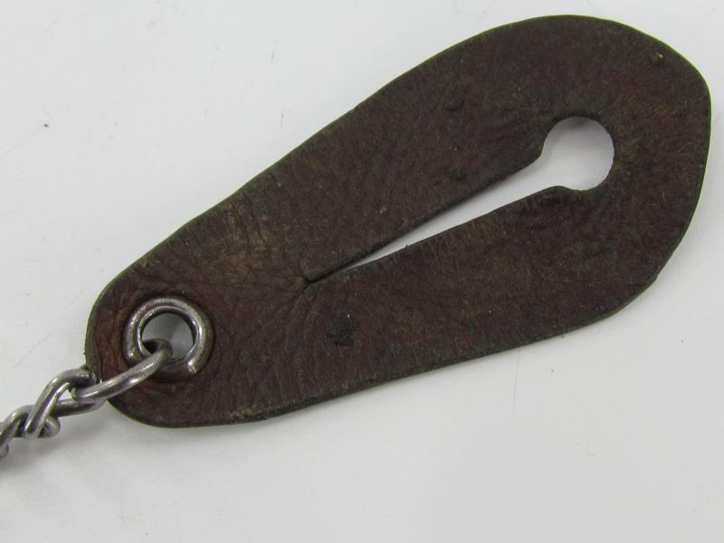 State Criminal Police (Staatliche Kriminalpolizei) ID disc hanger with chain...Rare