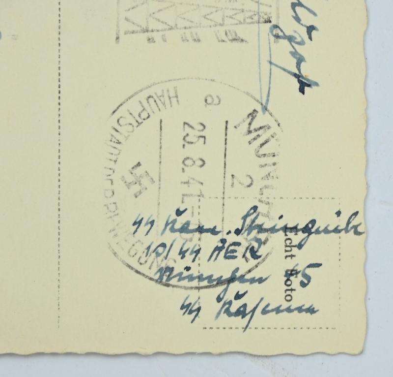 German Third Reich Postcard 'Münchener SS Kaserne'