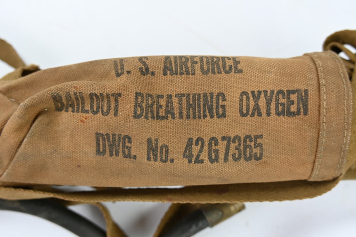 USAAF WW2 H-1 Bailout Oxygen Bottle and carrier