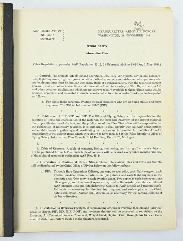 US WW2 Pilot Information File 'William C. Bahr'
