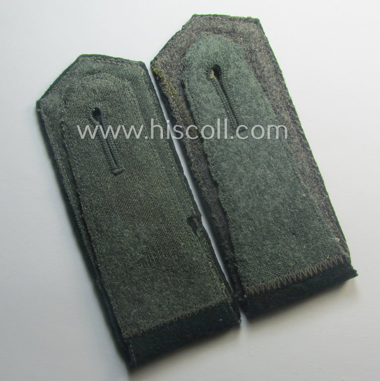 Superb - and rarely encountered! - pair of WH (Heeres) neatly 'cyphered', pointed-styled NCO-type shoulderstraps: 'Unteroffizier des Panzer-Schützen-Rgts. 2'