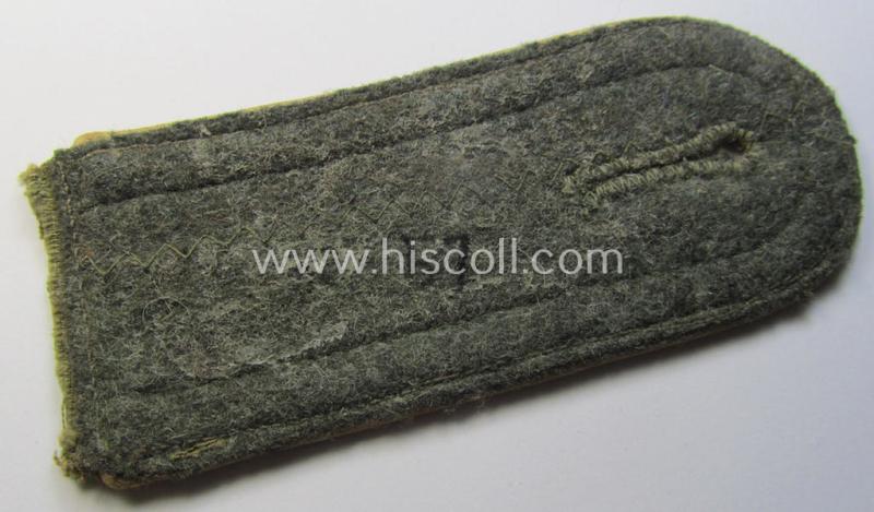 Superb - albeit regrettably single but nevertheless extremely rarely encountered! - WH (Heeres) 'tropical' (ie. truly 'DAK'-related!) NCO-type shoulderstrap as was intended for an: 'Unteroffizier der Flak-Artillerie-Truppen'