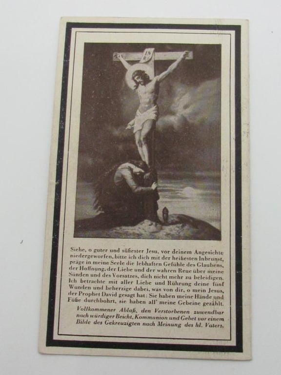 Wehrmacht ( Gebirgsjäger ) Death Card