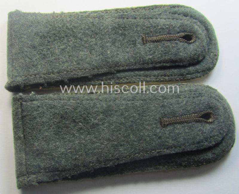 Pair of early- (ie. mid-) war-period WH (Heeres), 'M40'-pattern (rounded-styled and neatly 'cyphered') NCO-type shoulderstraps as was intended for an: 'Uffz. des Wehr-Ersatzdienstelle im Wehrkreises V'