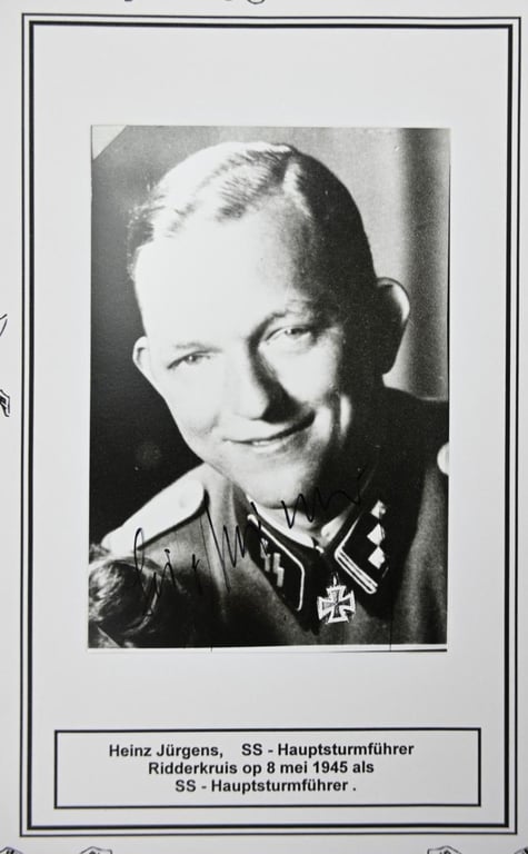 Signature of Waffen-SS KC Recipient 'Heinz Jürgens'