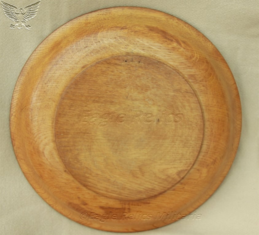 Period Carved Wooden "Thank you for our Bread" Plate