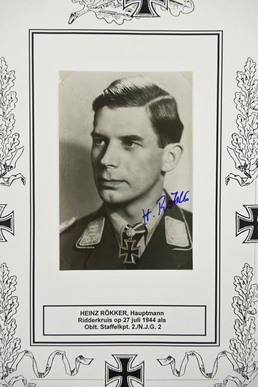 Signature of Luftwaffe KC Recipient 'Heinz Rökker'