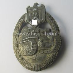 'Hollow'-styled, 'Panzerkampfabzeichen in Silber' (or: silver-class panzer-assault badge...