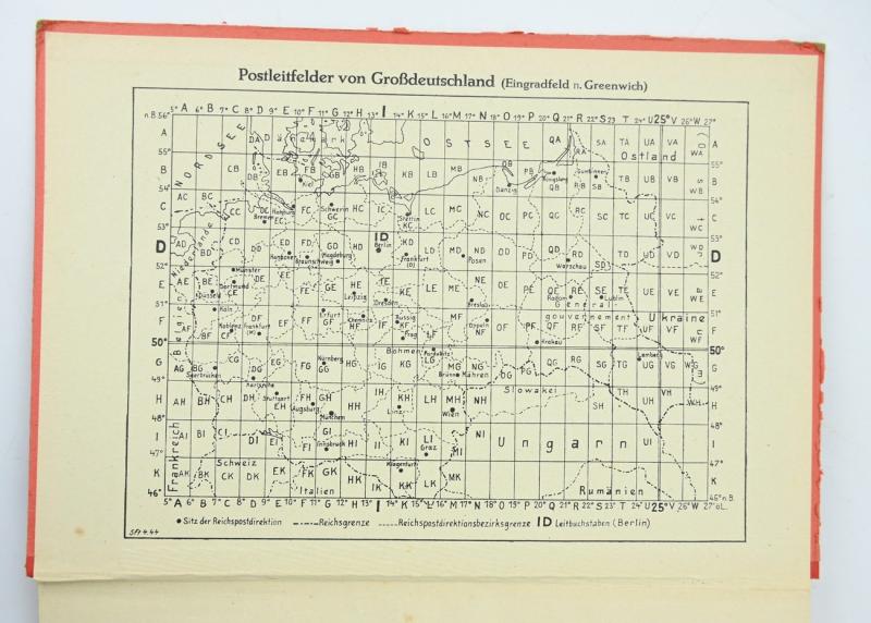 German Third Reich Postal Code Book 1944