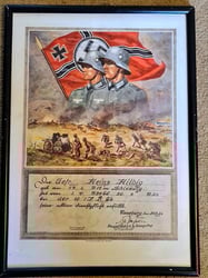 Wehrmacht “My service” Citation I.R.26