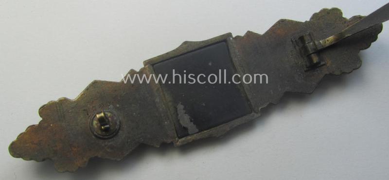 'Nahkampfspange in Bronze' (or: bronze-class close-combat clasp ie. CCC) being a maker- (ie. 'F.&B.-L.'-) marked- and/or minimally converse-shaped specimen as was produced by the maker- (ie. 'Hersteller') 'Funcke u. Brüninghaus'