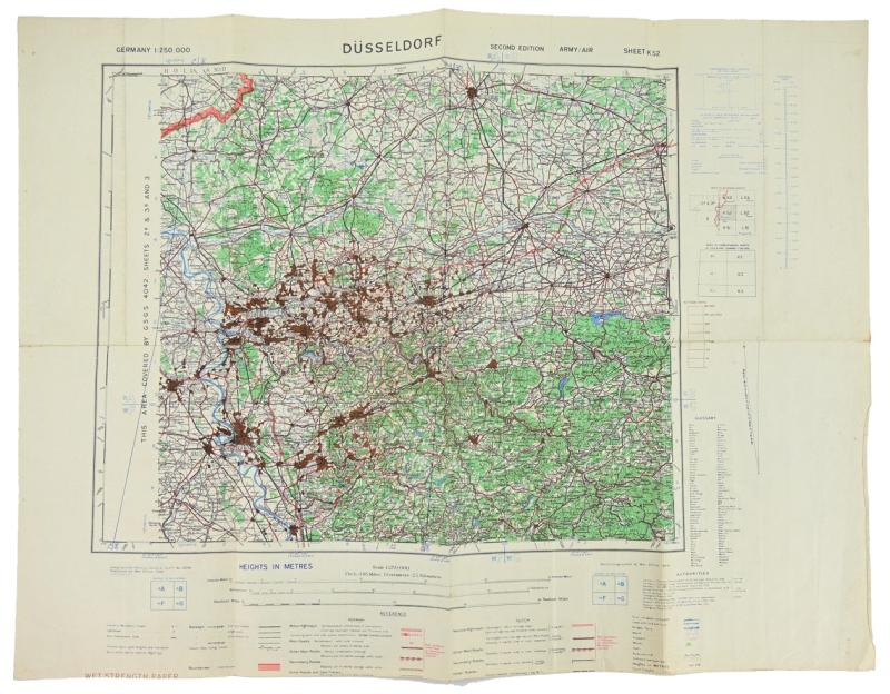 British WW2 Roadmap Dusseldorf Germany