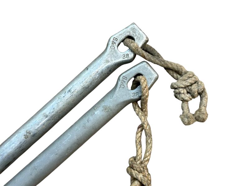2x Tent Pegs marked 'S&C 38'