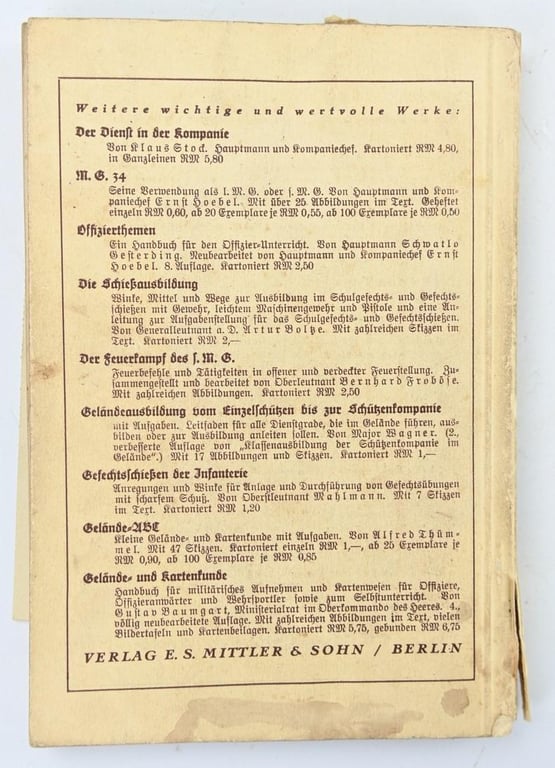 German WH Handbook "Die Schutze Kompanie"