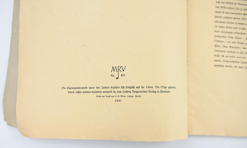 German WH Songbook 'Morgen Marschieren Wir'