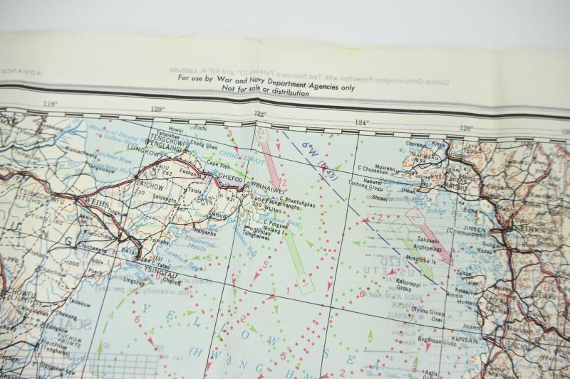 USAAF WW2 Escape Map 'Japan / East China Sea'