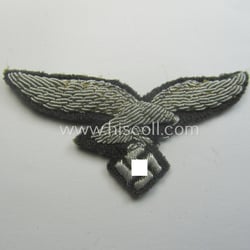 WH (Luftwaffe) officers'-pattern visor-cap-eagle (ie. 'Adler für LW-Offiziers-Schirmmütze')...