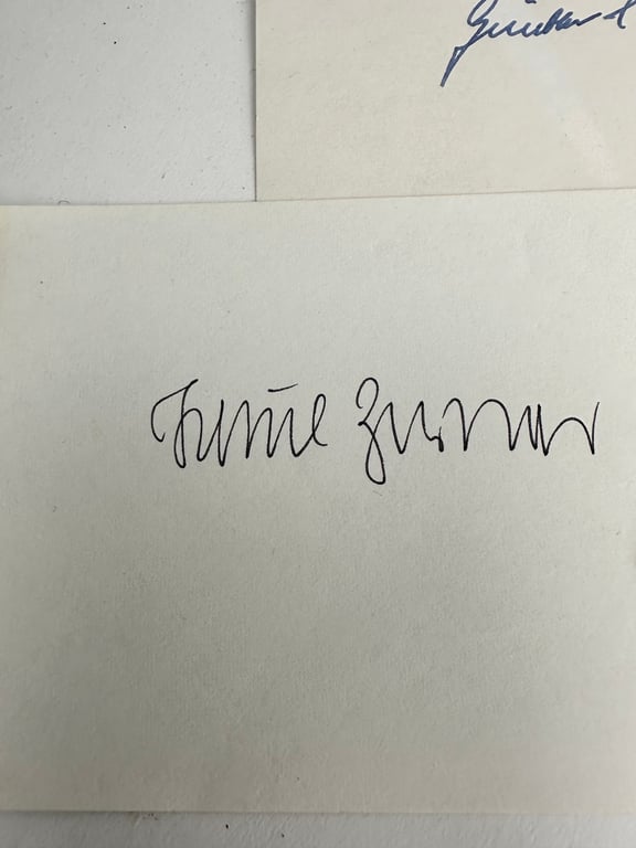 Lot German post-war original signatures of unknown German officers 8 pices