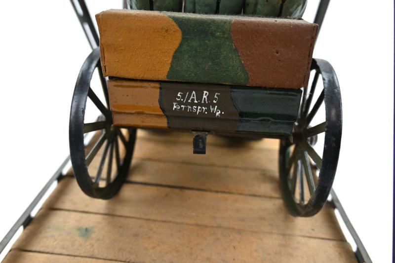 German WH Elastolin Horse Drawn Wagon with bridge
