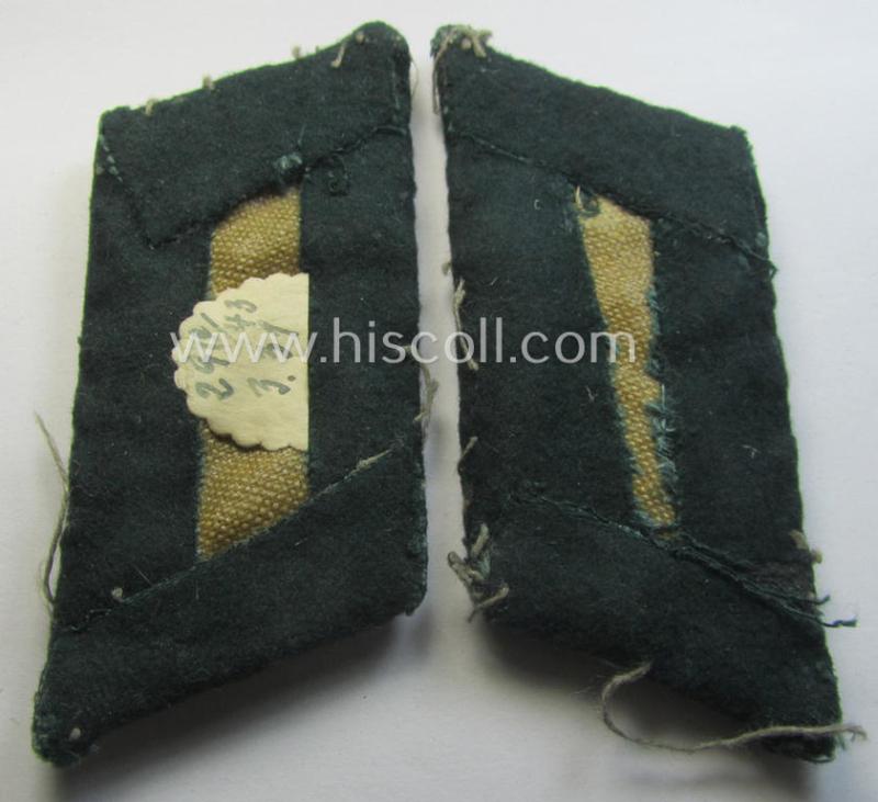 Pair of WH (Heeres) collar-tabs (ie. 'Kragenspiegel für Offiziere'): 'Offizier der Pz- o. Pz-Jäger-Truppen'