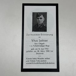 Fallschirmjäger Death Card - Vitus Leitner