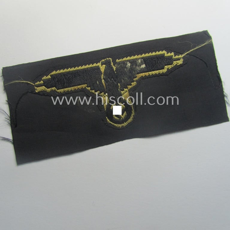 'SS' (ie. 'Waffen-SS') 'BeVo'-woven, EM- (ie. NCO-pattern) tropical-styled arm-eagle (ie. 'Tropen-Ärmeladler für Mannschaften u. Unterführer der Waffen-SS')