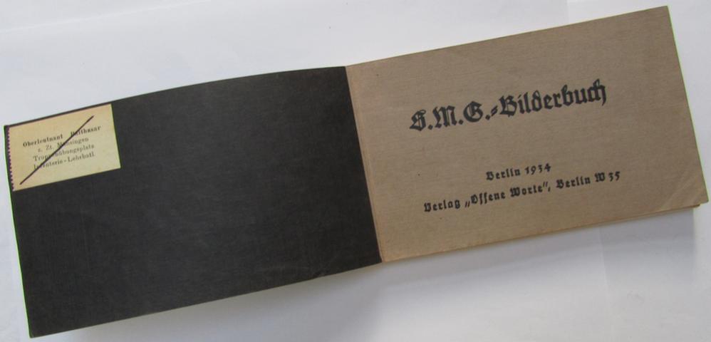 Attractive - and not that easily found! - smaller-sized WH instruction-booklet entitled: 'Das indirekte Richten der schweren Machinengewehre'
