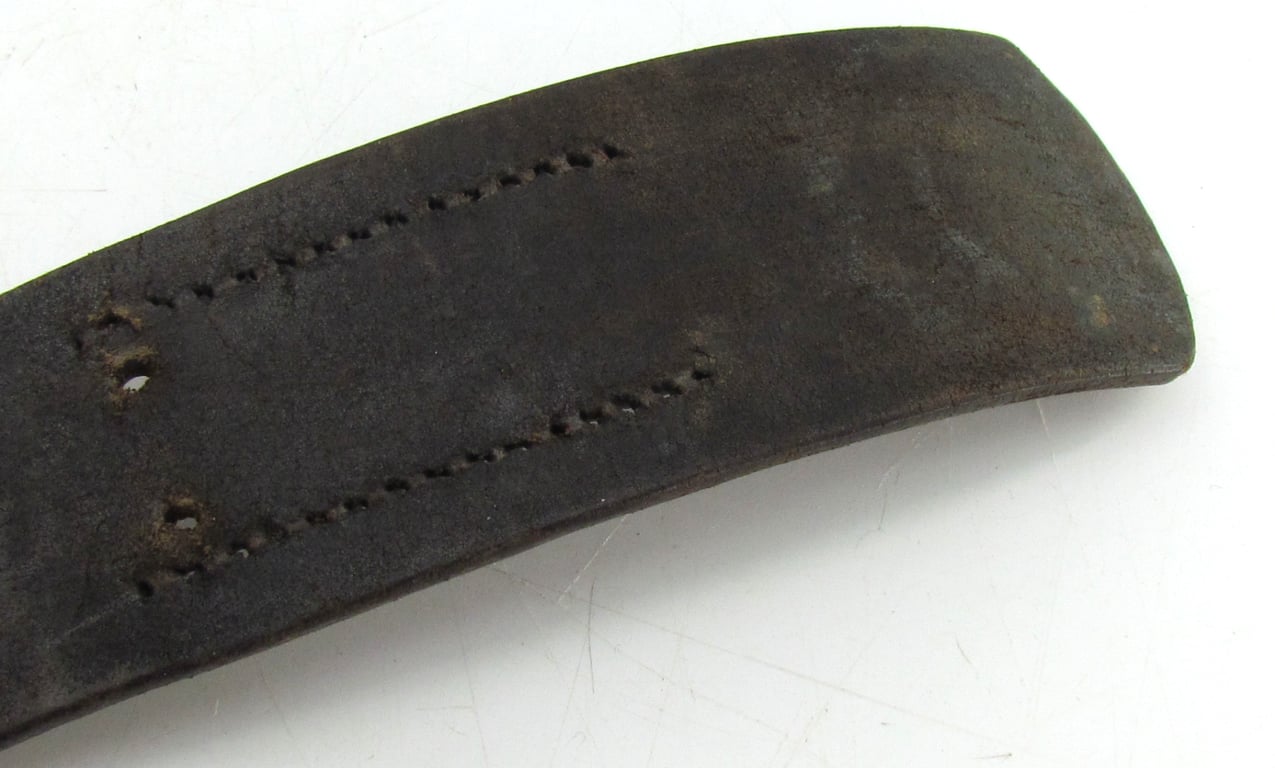 Early Wehrmacht leather equipment belt with aluminum hook (O&C)