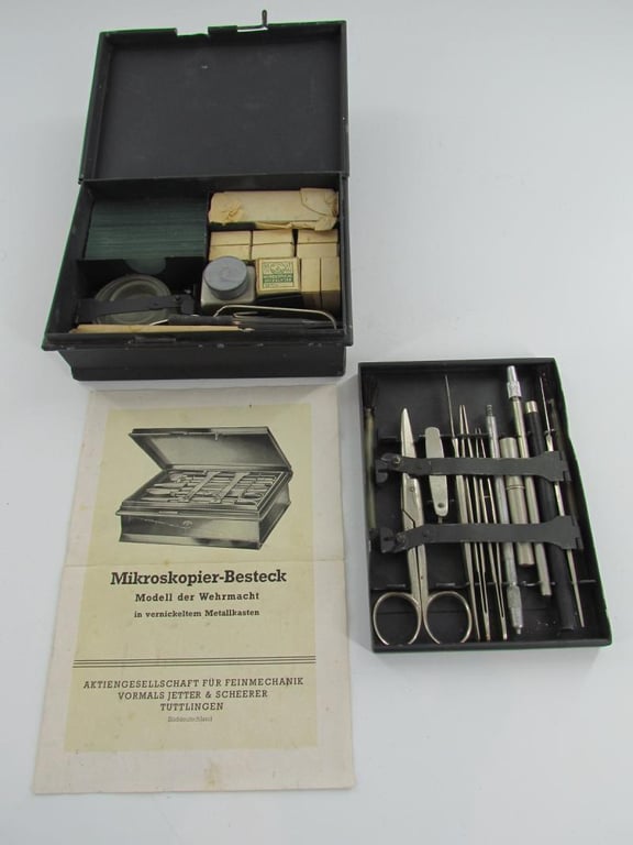 Wehrmacht Microscope cutlery(Mikroskopier Besteck)...Complete and Rare
