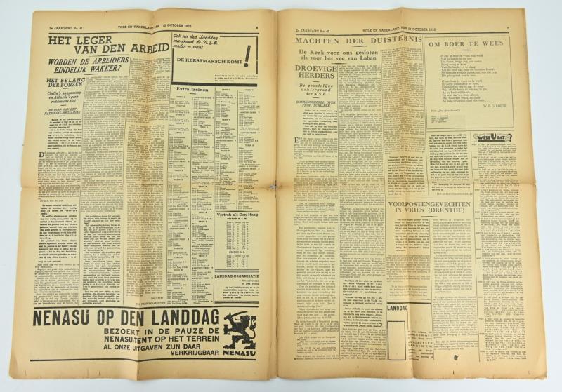 Dutch Newspaper: Volk en Vaderland