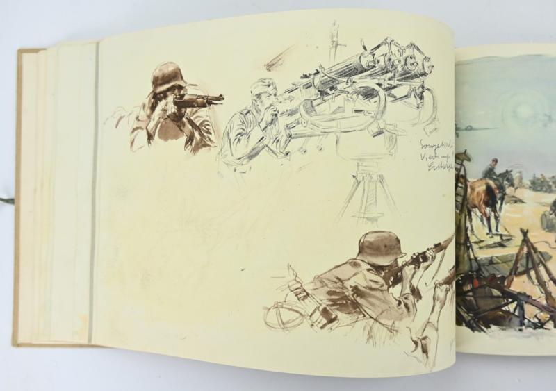 German WH Hans Liska Sketch Book 1944