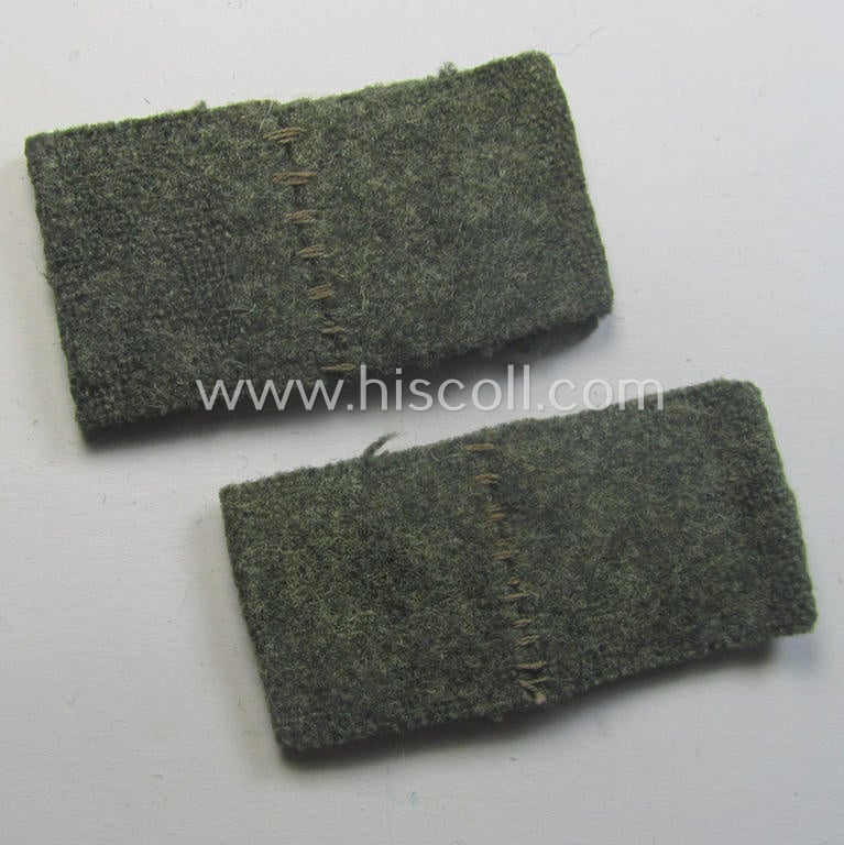 Pair of WH (Heeres) 'Pioniere'-related, so-called: regimental shoulderstrap-'slip-ons' (ie. 'Schulterstück-Überschuben') as was intended for usage by a: 'Soldat des Pionier-Abtlgs. 73'