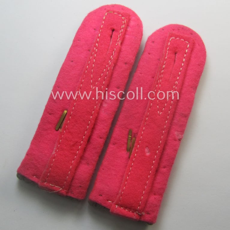 Truly used- and/or worn, neatly 'cyphered' pair of WH (Heeres) officers'-type shoulderboards: 'Leutnant des Panzer-Regiments 12'