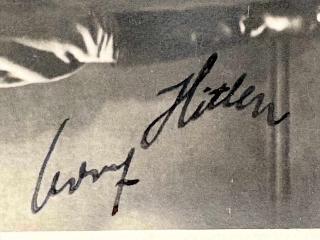 Extremely Rare Early 1920s Authentic Adolf Hitler Hand Signed Ink Signature on a Hoffmann Postcard.  ADDITIONAL PHOTOS