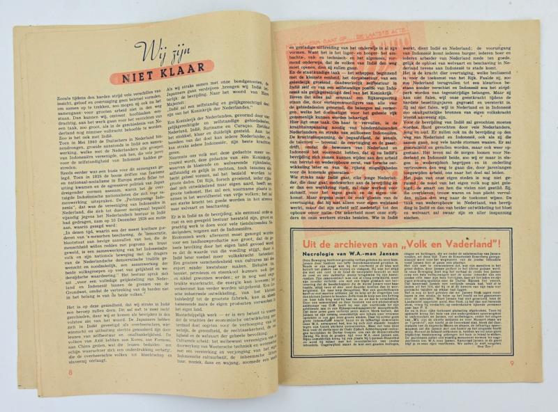 Dutch WW2 Resistance Magazine 'Ons Volk' 1945