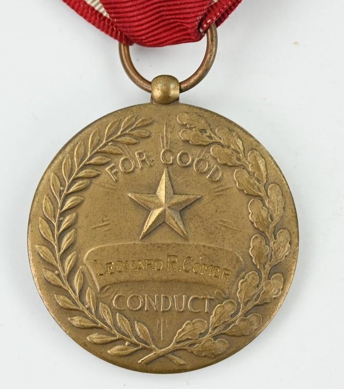 US WW2 Good Conduct Medal 'Leonard R. Comer'