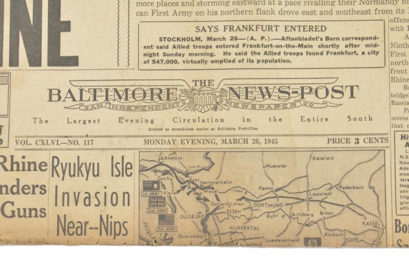US WW2 Newspaper 'The Baltimore News-Post'
