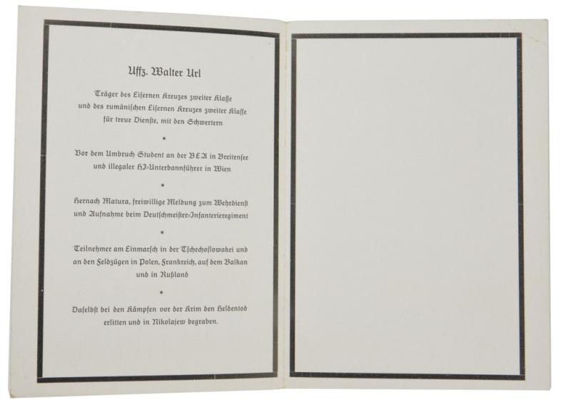 German WH Deathcard 'Walter Url'