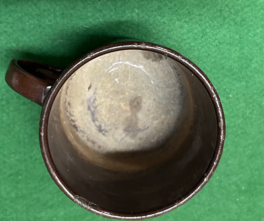 WW2 Brown Enamel Drinking Mug